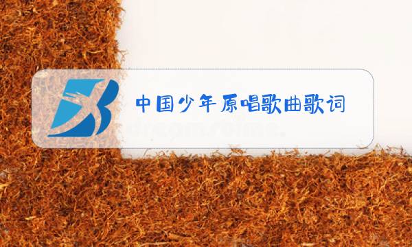 中国少年原唱歌曲歌词图片