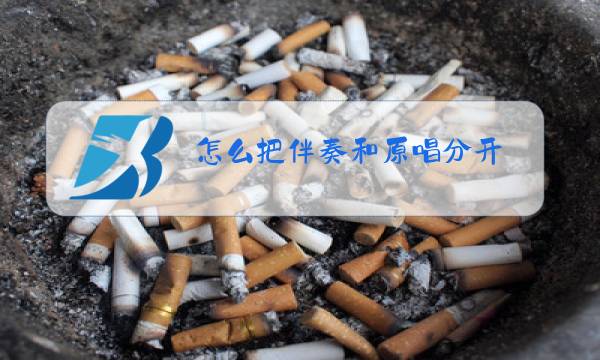 怎么把伴奏和原唱分开图片