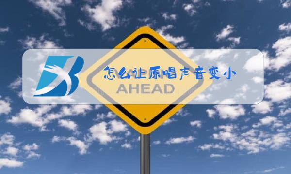 怎么让原唱声音变小图片