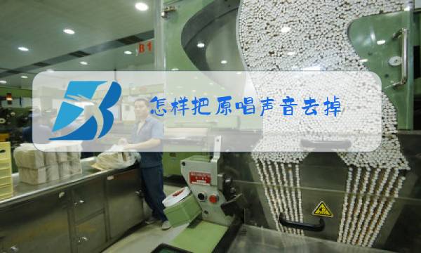怎样把原唱声音去掉图片